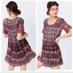 Urban Outfitters  ECOTE Amethyst Pleated Pintuck Dress Sz L Boho Peasant Country Photo 1