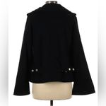 Betsey Johnson Wool Asymmetric Moto Jacket Bomber Gold Lightning Bolt Zippers 8 Photo 1