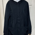 Jil Sander  Navy Blue Silk Lined Jacket Snap on Button Italy size 42 Photo 0