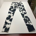 WeWoreWhat Cow Print Black White Stiletto Slit Jeans 26 NEW‎ *FLAWS Photo 15