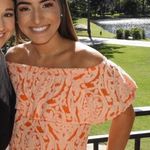 PPLA Orange and Pink Off-The-Shoulder Dress Photo 1