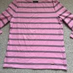 I’m NYC Women’s Pink and Black Striped Long Sleeve Top Sz SP Photo 2