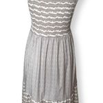 Beige & White Tiered Maxi Dress Sz Small Photo 4