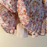 Altar'd State Altar’d State Bead Embroidered Babydoll Double Layered Boho Floral Tunic Ruffle Blouse Women Size Large Photo 4