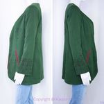Hezardastan Green and Red reversible‎ open front blazer Photo 4