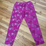 Dana Buchman NWOT  Silk Floral Print Formal Evening Trousers Embroidered Brocade Jacquard  Vintage Y2k Skinny Pants crop ankle Culottes High Waist Slim Straight Photo 0