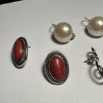 CHAPS Lot Of 3 Silver Tone Pierced Earrings - All Signed - , Avon, Marvella Photo 2