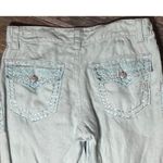 Miss Me  Cargo Pants Trouser Medium Mint 100% Linen Wide Leg Aztec Boho Y2K TALL Photo 11