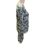 VINTAGE CREW NECK SWEATER 80’s PREP GEOMETRIC DESIGN STYLISH ACADEMIA Blue Size L Photo 2