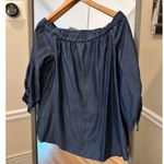 Kaari Blue  Off The Shoulder‎ Denim Top Size Small Photo 1