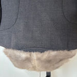 Vtg Joseph R. Harris Wool Coat Gray Sz S Genuine Fur Collar ILGWU Made Luxury Photo 5