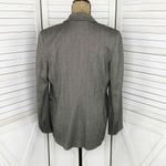 Amanda Smith  Herringbone Oversized Blazer Jacket Black Tan 6 Single Breasted Photo 5