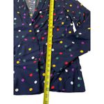 ZARA  Blue Collared Polka Dot Unlined Blazer Women Size XS | 11-11 Photo 5
