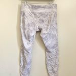 Lululemon White Gray Tropical Leaves Pocket Leggings Size 10 Photo 7