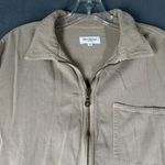 Jones New York Vtg Sport Womens L Beige Long Sleeve Full Zip Shacket Jacket Photo 2