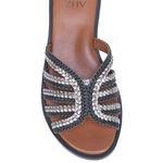 Naturalizer NEW Leather Lane Slide Sandal in Black Size 7.5M Shoes Photo 1