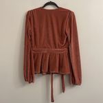 Majorelle  velvet tie waist wrap top size small Photo 4