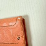 Salvatore Ferragamo  Vintage Gancini Wallet Peach Saffiano Leather Photo 3