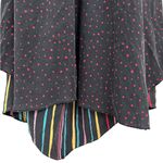 Betsey Johnson Vintage Y2K Black Red Polka Dot Rainbow Punk Grunge Silk Dress 4 Photo 1