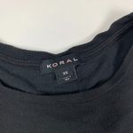 Koral  Womens Shirt Black Size XS Short Sleeve Pullover Crew Neck Top T-Shirt Photo 3