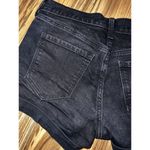 Old Navy  Women's Size 4 Black Denim Jean Distressed Mid-Rise Boyfriend Shorts Photo 5