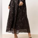 Bohme Black Sequin Maxi Skirt Bohemian Size Large Photo 7