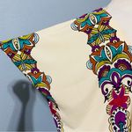 ZARA  Multicolored V-Neck Tunic Short Sleeves Midi Summer Beach Dress Size XL Photo 5