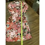 MISA Los Angeles MISA sung long sleeve midi dress Cotton Blend V Neck Cut Out Floral Pink new XS Photo 6