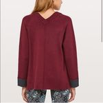 Lululemon Reversible Cardigan Sweater Maroon Charcoal Photo 2