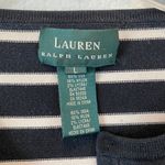 Ralph Lauren Lauren Silk Blend Navy & White Coastal Cardigan size large Photo 1