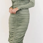 Baltic Born NWT Women's Camden Town Midi Dress Ruched Green Size Small Photo 0