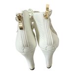 White Mesh Open Toe Bow High Heels Wedding Bridal Homecoming size 40 (US 9) Photo 1
