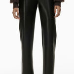 Aritzia Wilfred Melina Black Leather Pants Photo 0