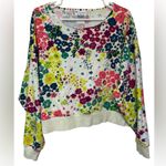 Champion Campus Floral Print Raw Edge Collar Sweatshirt Photo 0