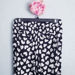 Kate Spade  Black and White Dancing Hearts Ria Pants Photo 5