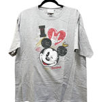 Disney  Parks Authentic Original I Heart Mickey Mouse Gray Short Sleeve T-shirt L Photo 0