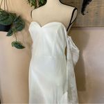 Lulus NWOT  Everlasting Desire White Mesh Pearl Off-the-Shoulder Maxi Dress Photo 3