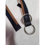 Urban Outfitters  Navy Ecru and Brown D-Ring Belt Size 46 Photo 2