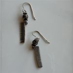 Hairstylist Barber Comb Earrings Silver Photo 1