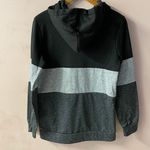 Barlver NWOT Black & Gray Striped Quarter Zip Pullover Hoodie Size S Photo 9