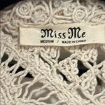 Miss Me medium Chic Cream Textured crocheted Women's Jacket Photo 4