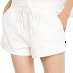 Hurley  white linen blend drawstring shorts size small Photo 0