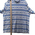 Lands' End Womans Mock Neck Size XL Fair Isle Nordic Snowflakes Winter Holiday Photo 13