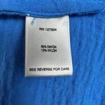 John Mark  Tunic Top Womens Large Blue Button Back Collared Shirt Lagenlook Artsy Photo 9