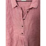 Poetry  Women's Red Linen Button Up Short Sleeve Shirt Size US 18 Normcore Lagen Photo 1