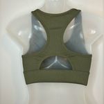 Green Ribbed Racerback Sports Bra Photo 1