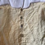 GRACE HILL 100% Linen Yellow Pastel Button‎ Down Back 1/2 Sleeve 16 Large Photo 2