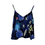 CARAMELA Camisole Tropical Print Navy MultiColored Top Size Chart s/m Photo 1