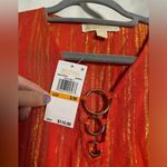 Michael Kors  Orange and Gold Swimsuit Coverup Kaftan Photo 4