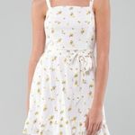 Hollister  white with dainty yellow flowers belted mini dress NWT Photo 1
